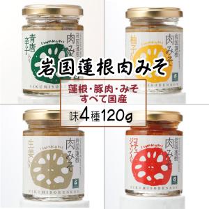 岩国蓮根肉みそ　120g 全4種 (コチュジャン・青唐辛子・ゆず・生姜)