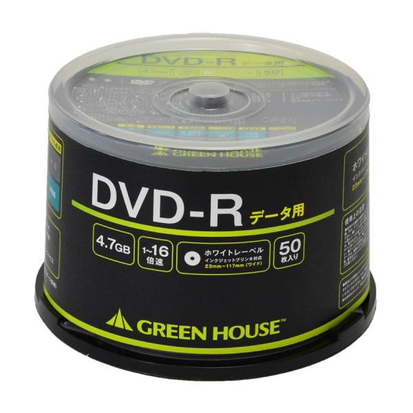 DVD-R CPRM 1-16倍速 50枚 スピンドル グリーンハウス GH-DVDRDA50/56...