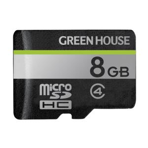 マイクロSDカード microSDHCカード 8GB 8ギガ SDカード変換アダプタ付属 グリーンハウス GH-SDM-D8G/8059ｘ１個｜ikenetjigyoubu