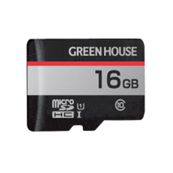 マイクロSDカード microSDHCカード UHS-I U1 クラス10 16GB グリーンハウス...