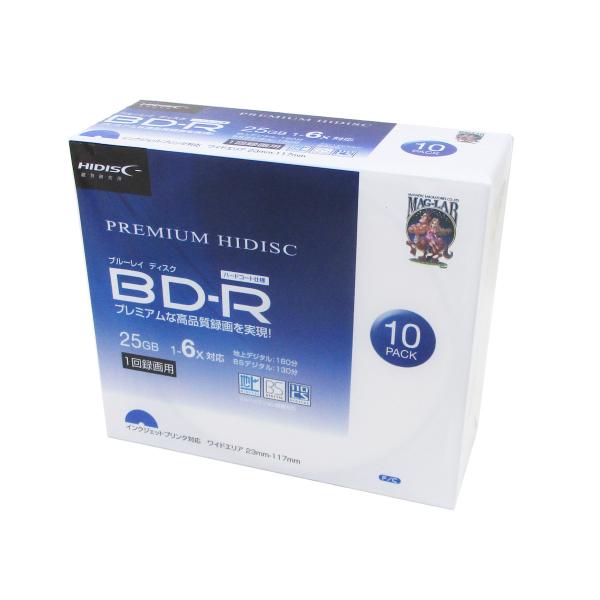 送料無料 BD-R ブルーレイ 録画用 プレミアム 6倍速対応 10枚 25GB スリムケース入 H...
