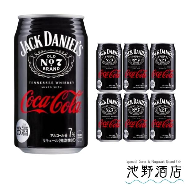 ジャックコーク　ジャックダニエル＆コカ・コーラ 7%　350ml缶×6缶