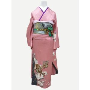 振袖 正絹 訳有 試着品 白黒地に鶴 フランソワーズ・モレシャン 034P