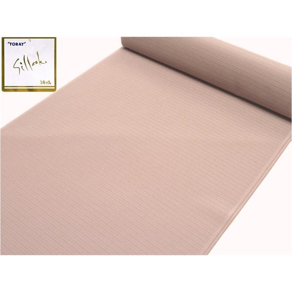 洗える 着物 反物 夏用 東レシルック 色無地 絽ちりめん 薄ピンク 016