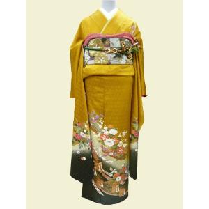 振袖 正絹 訳有 試着品 白黒地に鶴 フランソワーズ・モレシャン 034P