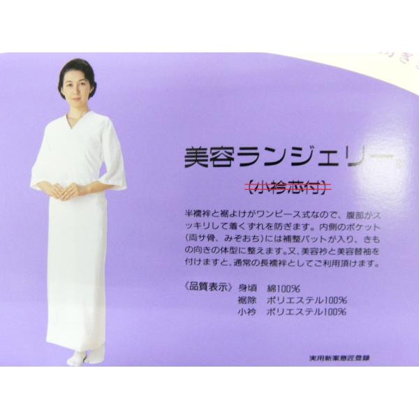 装道 美容ランジェリー 補正パット付き ＬＬサイズ 和装下着の定番 装いの道 白無地 訳有 285-...