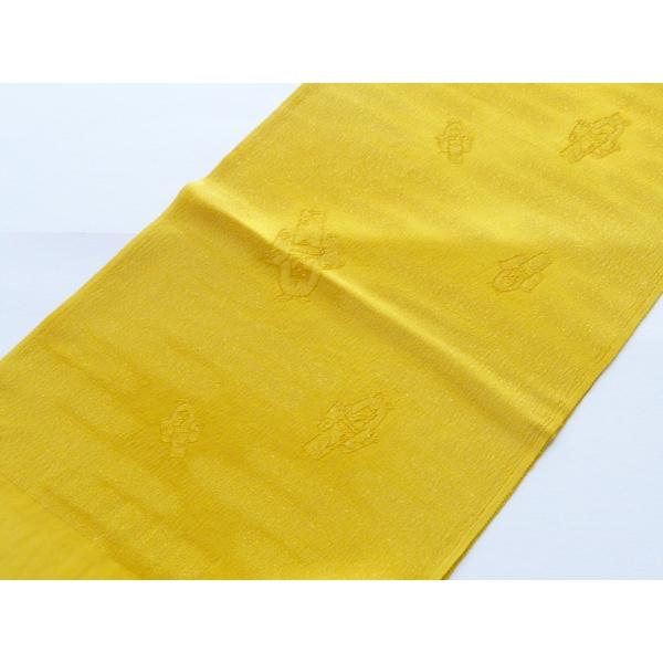 七五三 帯揚げ 女の子 ７才用 単品 正絹金通し 黄色わらべ 1093 nns