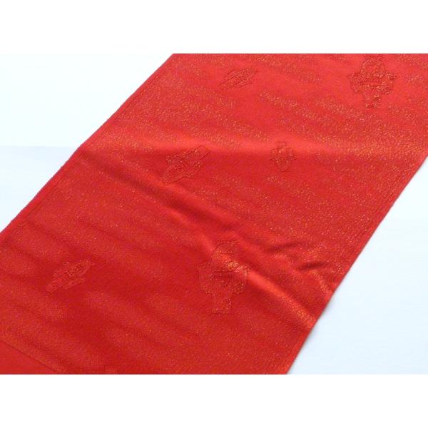 七五三 帯揚げ 女の子 ７才用 単品 正絹金通し 赤わらべ 1095 nns
