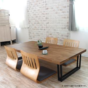 和風座椅子 クッション付き 2脚セット スタッ...の詳細画像1