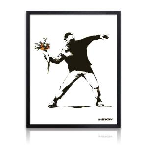 アートパネル Banksy バンクシー Panda with Guns パンダ 銃 ピストル