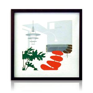 アートパネル 安川敏明 Toshiaki Tasukawa ミッドセンチュリー 室内