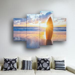写真キャンバスアート  ハワイ ラニカイ　(4枚セット) フォトパネル Beautiful Lanikai 4枚セット 分割 ラニカイ ハワイ 海