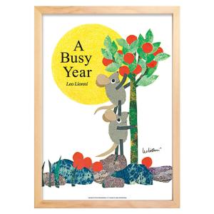 アートパネル Leo Lionni レオ・レオニ A Busy Year いろいろ1ねん モダン 玄関 アートフレーム アートポスター おしゃれ フレーム付き 芸術 インテ ssx