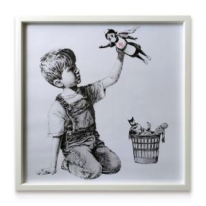 アートパネル Banksy バンクシー Panda with Guns パンダ 銃 ピストル