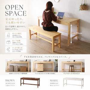 デスク 幅140cm 奥行60cm 木製 パソ...の詳細画像5