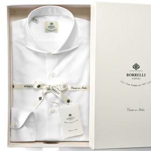 ルイジボレッリ ルイジボレリ LUIGI BORRELLI ／  コットンピンポイントオックスフォードホリゾンタルカラーシャ