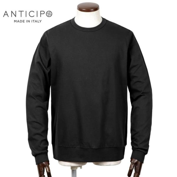 アンティーチポ ANTICIPO ／ 60番手単糸コットンスムース長袖クルーネックカットソー「NEB...