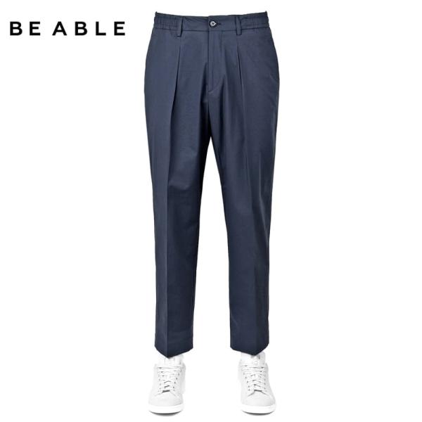 【SALE】ビーエイブル BE ABLE ／ 25SS コットンストレッチポプリン1プリーツドローコ...