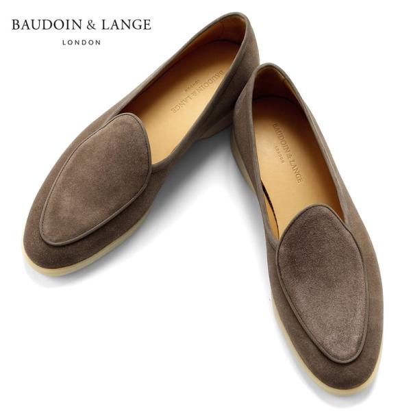 ボードインアンドランジ BAUDOIN &amp; LANGE ／ カーフスエードベルジャンシューズ「SAG...
