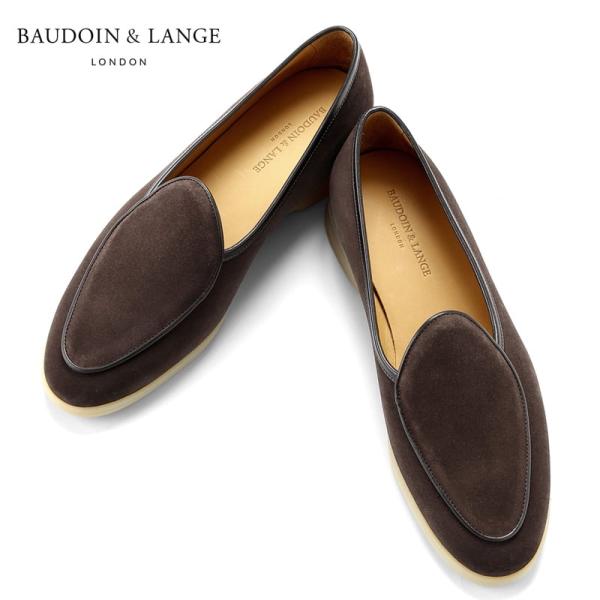 ボードインアンドランジ BAUDOIN &amp; LANGE ／ カーフスエードベルジャンシューズ「SAG...