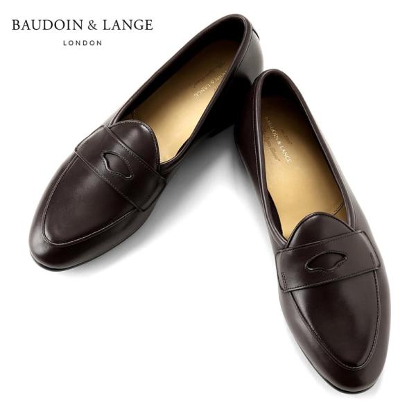 ボードインアンドランジ BAUDOIN &amp; LANGE ／国内正規品／ カーフレザーペニーローファー...
