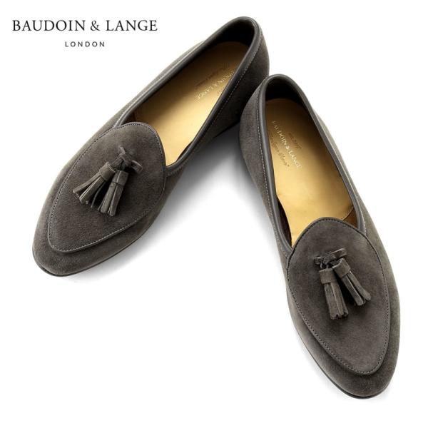 ボードインアンドランジ BAUDOIN &amp; LANGE ／国内正規品／ カーフスエードタッセルローフ...