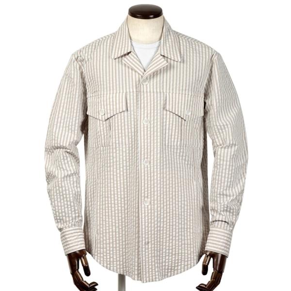 【SALE】バグッタ BAGUTTA ／ 24SS コットンストレッチシアサッカーストライプCPOシ...