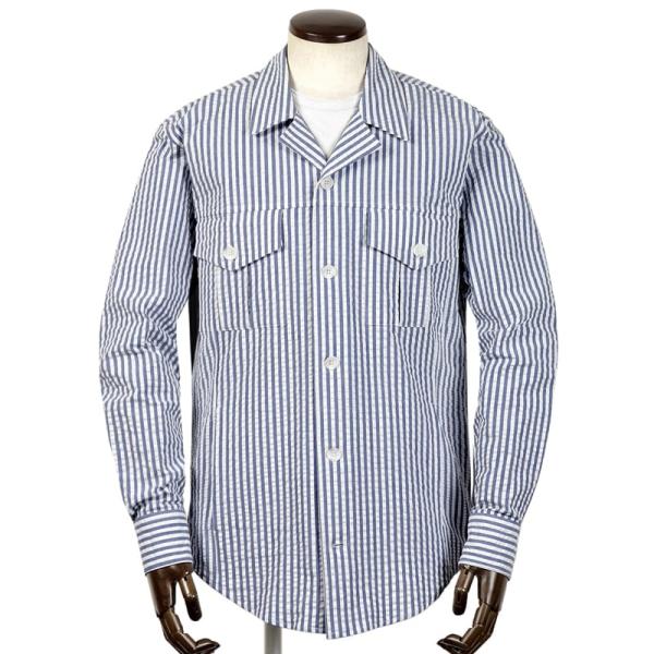 【SALE】バグッタ BAGUTTA ／ 24SS コットンストレッチシアサッカーストライプCPOシ...