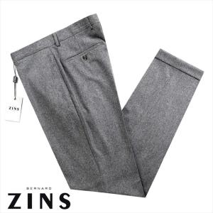 ベルナール ザンス BERNARD ZINS ／ 23-24AW ウールフランネル1プリーツセミワイドパンツ「SULLY」（ミディアムグレー）｜ikinakikonashi