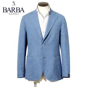 【SALE】バルバ BARBA ／ 25SS Loro Pianaウールシルクリネントロピカル2Bシャツジャケット「EASY JAP」（サックスブルー）