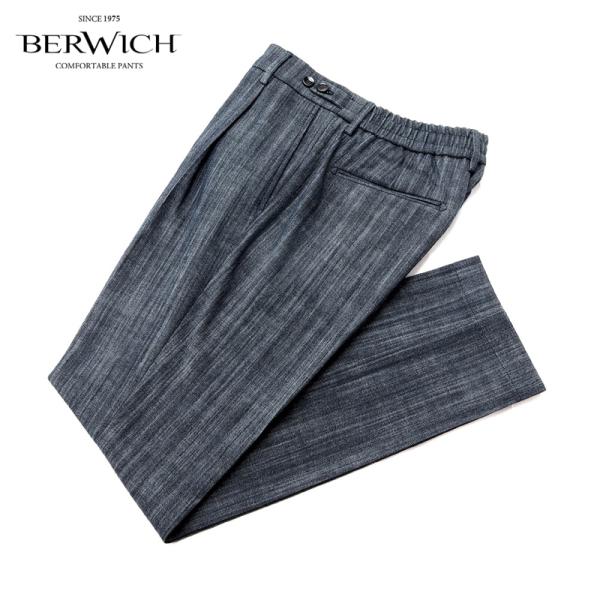 ベルウィッチ BERWICH／ 26-27AW コットンストレッチブルシャーリング1プリーツパンツ「...