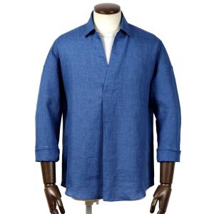 コロニークロージング COLONY CLOTHING ／ 24SS Albiniリネンポプリンスキッパーシャツ「CC2401-SH02-01」（MARIN BLUE／マリンブルー）｜ikinakikonashi