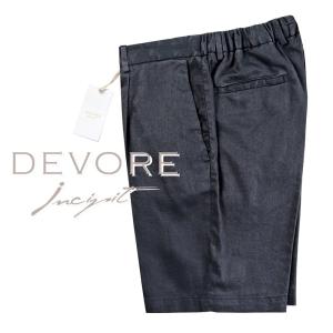 デヴォレ インチピット DEVORE incipit ／ 24SS 製品染め3PLYリネンコットンストレッチツイル1プリーツシャーリングショーツ「BERMUDA LEISURE CHINO」｜ikinakikonashi