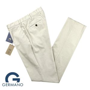 ジェルマーノ GERMANO ／ 24SS 製品染めコットンストレッチギャバジン1プリーツパンツ「521G-8901」（アイスベージュ）｜ikinakikonashi