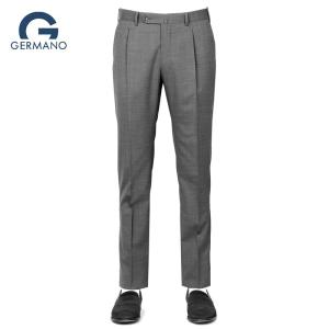 【SALE】ジェルマーノ GERMANO ／ 26SS ウォッシャブルウールストレッチトロピカル1プリーツパンツ「321G-4603」（ミディアムグレー）