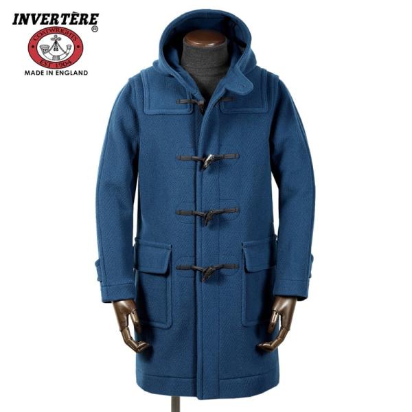 インバーティア INVERTERE ／ JOSHUA ELLISウールヘリンボーンダッフルコート「N...