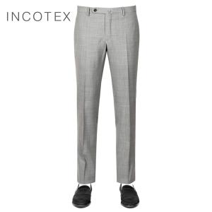 INCOTEX（インコテックス） ウールストレッチマイクロ千鳥格子柄ノー