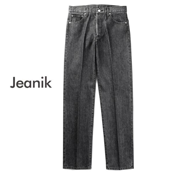 ジーニック JEANIK ／ ウォッシュドコットンブラックデニムジーンズ「JEANIK101」（ウォ...