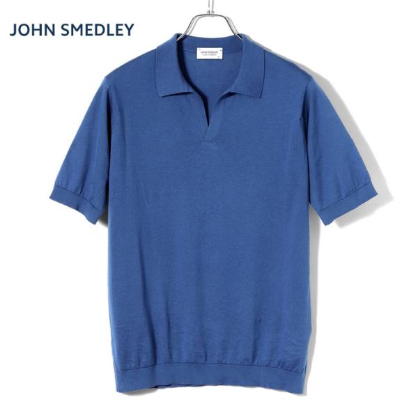 ジョンスメドレー JOHN SMEDLEY ／ シーアイランドコットン30ゲージ半袖スキッパーニット...