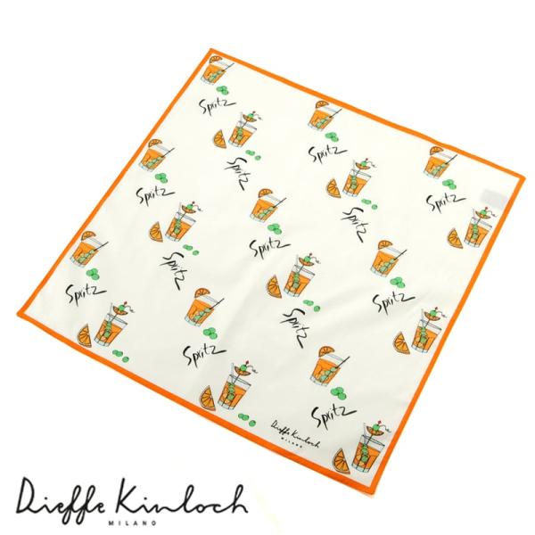ディエッフェ キンロック Dieffe Kinloch ／ コットンポプリンプリントハンカチーフ「V...