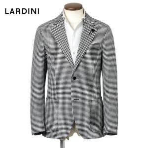 【SALE】ラルディーニ LARDINI ／国内正規品／ 26SS ウールコットンサマーツイード2Bジャケット「ROMA」（ホワイト×ブラック）