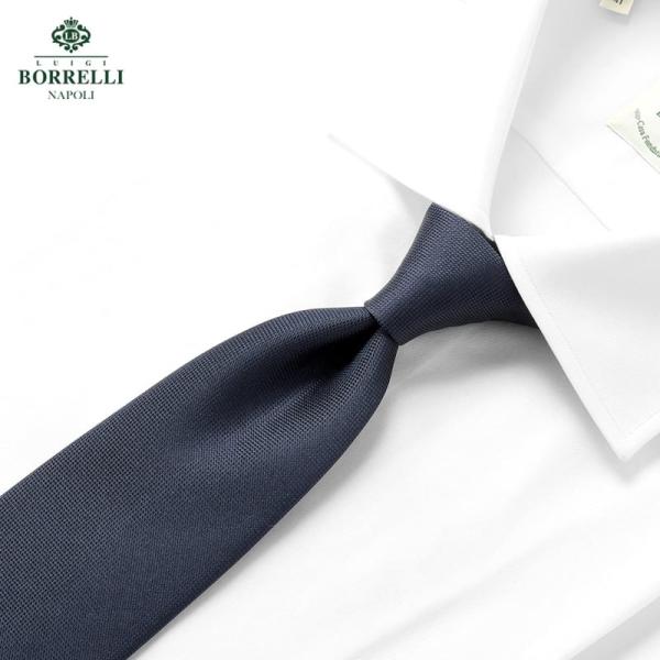 ルイジボレッリ LUIGI BORRELLI ／ 25-26AW シルクバスケットソリッドネクタイ「...