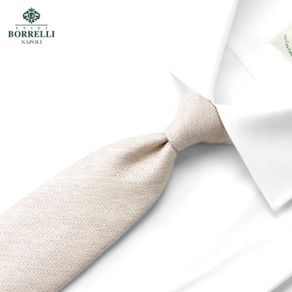ルイジボレッリ LUIGI BORRELLI ／ 25-26AW ウールジャカード小紋柄ネクタイ「4...