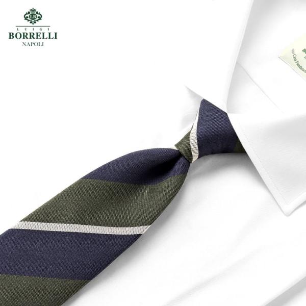ルイジボレッリ LUIGI BORRELLI ／ 26SS シルクジャカードレジメンタルネクタイ「6...