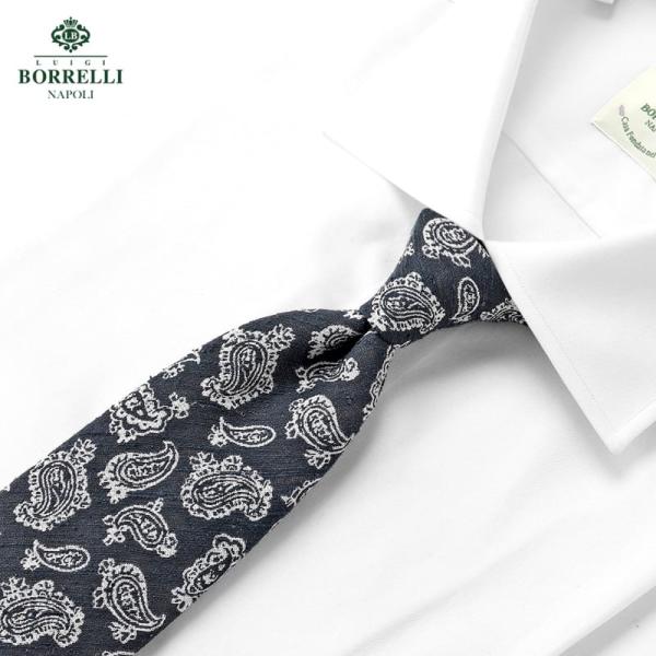 ルイジボレッリ LUIGI BORRELLI ／ 26SS シルクジャカードペイズリーネクタイ「62...
