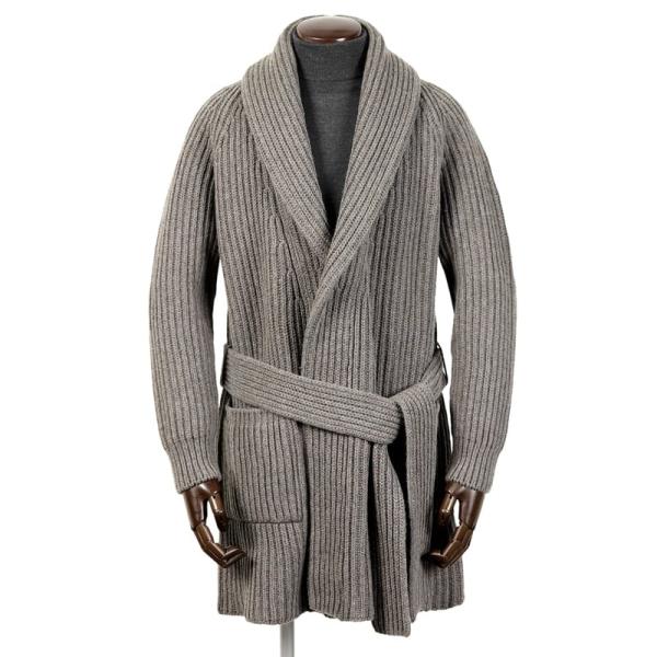 【SALE】マックジョージ MC GEORGE ／ ウールカシミヤローゲージリブ編みショールカラーニ...