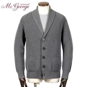 マックジョージ 【国内正規品】 ウールカシミヤローゲージリブ編みショールカラー MC GEORGE マックジョージ ／ ウールカシミヤローゲージリブ編み