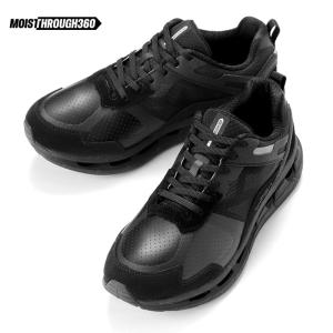 モイスルーサンロクマル MOISTHROUGH360 ／国内正規品／ 特許取得！360°通気防水機能搭載ハイテクレザースニーカー「VENTIRIS LT」（ブラック）