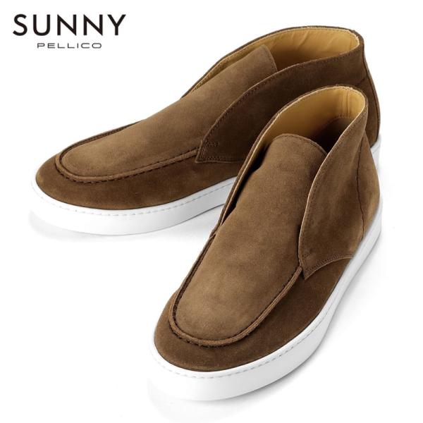 ペリーコサニー PELLICO SUNNY ／ カーフスエードモカシンアンクルブーツ「M007」（S...