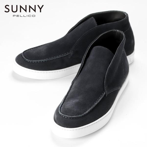 ペリーコサニー PELLICO SUNNY ／ カーフスエードモカシンアンクルブーツ「M007」（D...